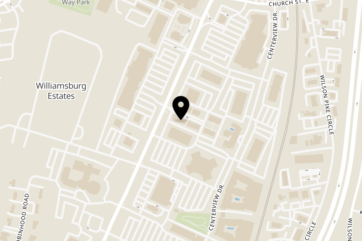 Map showing the location of Cisco Smoothies on 7011 Executive Center Dr Ste B104 in Brentwood